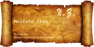 Neifeld Zita névjegykártya